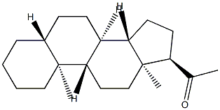 (17α)-5α-プレグナン-20-オン 化学構造式