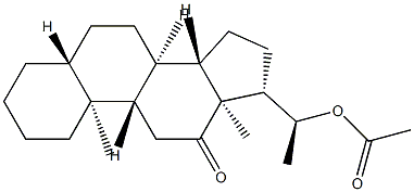 20β-アセチルオキシ-5α-プレグナン-12-オン 化学構造式