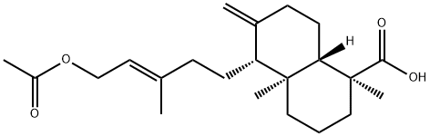(1S,8aβ)-Decahydro-5α-[(E)-5-acetoxy-3-methyl-3-pentenyl]-1,4aα-dimethyl-6-methylene-1-naphthalenecarboxylic acid 结构式