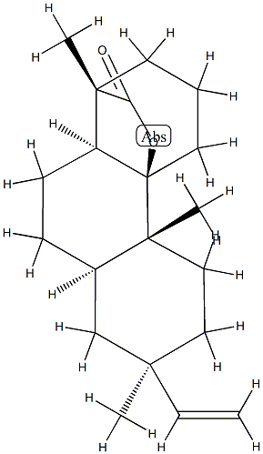 [8α,(+)]-10-デメチル-10β-ヒドロキシ-9β-メチルピマラ-15-エン-19-酸19,10-ラクトン 化学構造式
