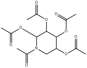 (3R)-2,3α,4β,5α-Tetraacetoxy-1-acetylpiperidine Struktur