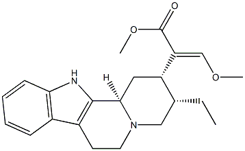 (3β,16E,20β)-16,17-Didehydro-17-methoxycorynan-16-carboxylic acid methyl ester Structure