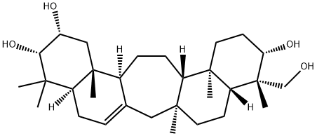 C(14a)-Homo-27-norgammacer-14-ene-3β,20β,21β,24-tetrol Structure