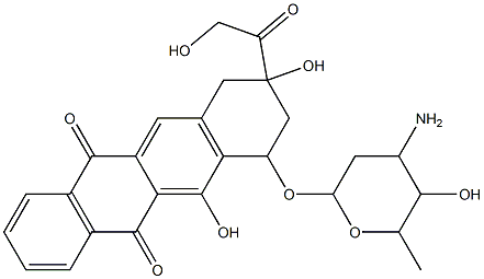 4-demethoxy-11-deoxyadriamycin Struktur