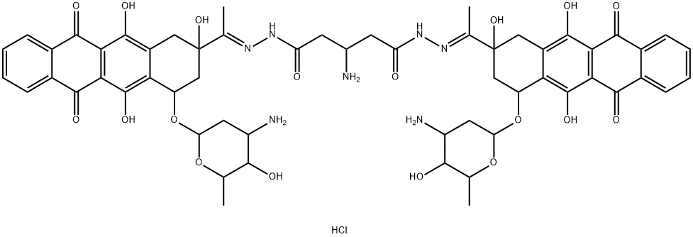 4-demethoxydaunorubicin bis(hydrazone) Struktur