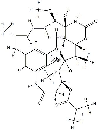 Maytansine, 2-de(acetylmethylamino)-22-demethyl-2-methyl-, 77353-69-6, 结构式