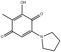 2,5-Cyclohexadiene-1,4-dione,3-hydroxy-2-methyl-5-(1-pyrrolidinyl)-(9CI) Struktur