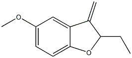 Benzofuran,2-ethyl-2,3-dihydro-5-methoxy-3-methylene-(9CI) Struktur