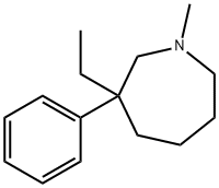 1H-Azepine,3-ethylhexahydro-1-methyl-3-phenyl-(9CI) Struktur