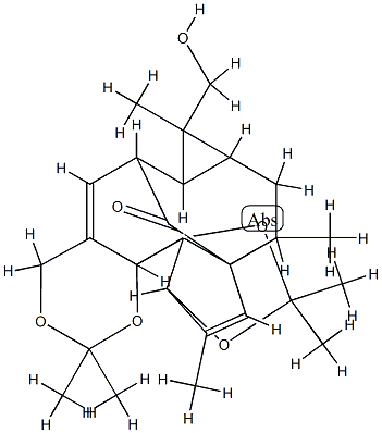 1a,2,7a,13,14,14a-Hexahydro-1-(hydroxymethyl)-1,6,6,9,9,11,13-heptamethyl-10aH-2,12a-methano-1H,4H-cyclopropa[5,6][1,3]dioxolo[2',3']cyclopenta[1',2':9,10]cyclodeca[1,2-d][1,3]dioxin-15-one|