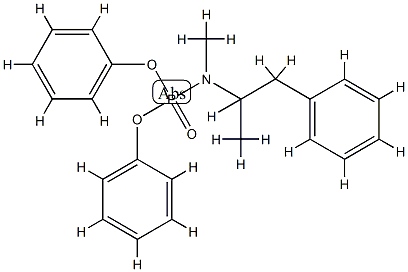 N-Methyl-N-(α-methylphenethyl)aminophosphonic acid diphenyl ester Struktur