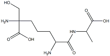 N-(2,6-diamino-6-hydroxymethylpimelyl)alanine Struktur
