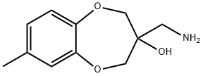 2H-1,5-Benzodioxepin-3-ol,3-(aminomethyl)-3,4-dihydro-7-methyl-(9CI) Structure
