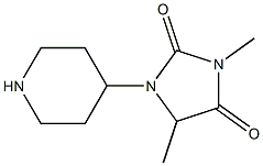 2,4-Imidazolidinedione,3,5-dimethyl-1-(4-piperidinyl)-(9CI) Structure