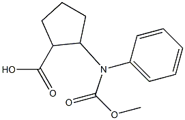 2-Benzyloxycarbonylamino-cyclopentanecarboxylic acid Structure
