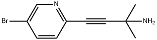 3-(5-bromopyridin-2-yl)-1,1-dimethyl-prop-2-ynylamine Struktur