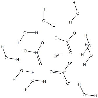 九水硝酸铬(III),7789-02-8,结构式