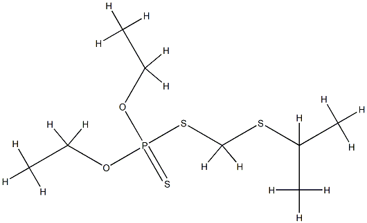 diethoxy-(propan-2-ylsulfanylmethylsulfanyl)-sulfanylidene-phosphorane Struktur