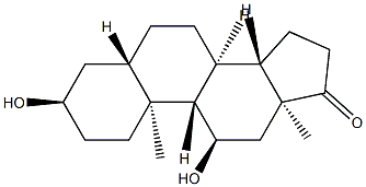 3α,11α-Dihydroxy-5α-androstan-17-one Struktur