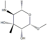ba-L-Mannopyranoside, methyl 4,6-dideoxy-3-C-methyl-4-(methylamino)- (9CI) Structure