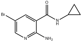 3-Pyridinecarboxamide,2-amino-5-bromo-N-cyclopropyl-(9CI) Struktur