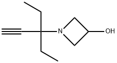 3-Azetidinol,1-(1,1-diethyl-2-propynyl)-(9CI) Structure