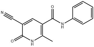 3-Pyridinecarboxamide,5-cyano-1,6-dihydro-2-methyl-6-oxo-N-phenyl-(9CI) Structure