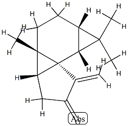 Cyclopenta[2,3]cyclopropa[1,2-a]cyclopropa[c]benzen-5(6H)-one, octahydro-1,1,3a-trimethyl-6-methylene-, (1aR,3aR,3bS,6aR,6bS)-rel- (9CI) Structure