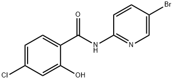 N-(5-bromopyridin-2-yl)-4-chloro-2-hydroxybenzamide Struktur
