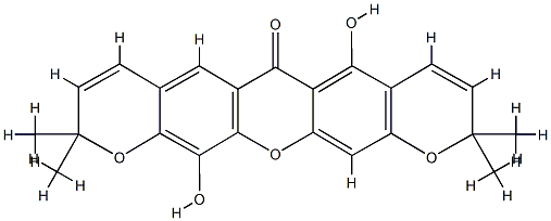 PYRANOJACAREUBIN,78343-62-1,结构式