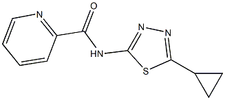 2-Pyridinecarboxamide,N-(5-cyclopropyl-1,3,4-thiadiazol-2-yl)-(9CI) Structure