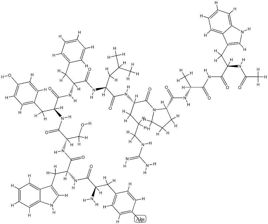 LHRH,(N)-Ac-Trp(1)-(4-Cl-Phe)(2)-Trp(3)-Phe(6)-AlaNH2(10)- Structure