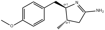 2H-Pyrrol-5-amine,3,4-dihydro-2-[(4-methoxyphenyl)methyl]-3-methyl-,(2R,3S)-rel-(9CI) Structure