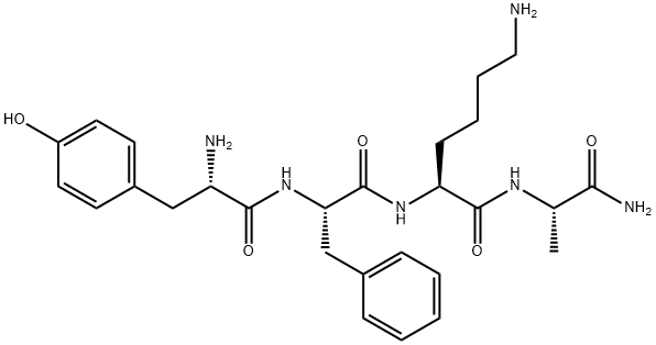 H-Tyr-Phe-Lys-Ala-NH2 Struktur