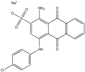 1-Amino-4-(4-chlorophenyl)aminoanthraquinone-2-sulfonicacidsodiumsalt Struktur