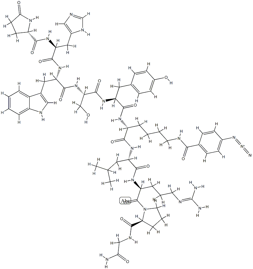 LHRH, N-epsilon-azidobenzoyl-Lys(6)- Struktur