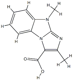 9H-Imidazo[1,2-a]benzimidazole-3-carboxylicacid,2,9-dimethyl-(9CI) Structure