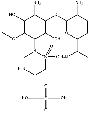 4-N-(2-aminoethanesulfonyl)fortimicin B Struktur