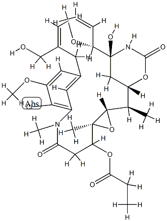 Maytansine, 2-de(acetylmethylamino)-30-hydroxy- Struktur