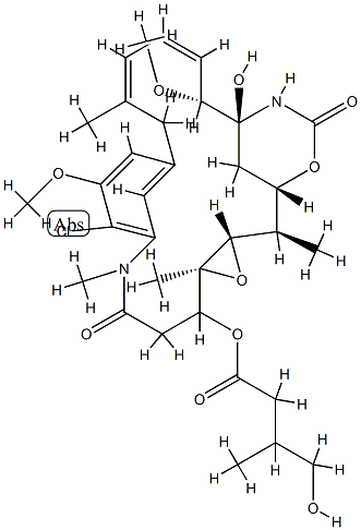 Maytansine, O3-de2-(acetylmethylamino)-1-oxopropyl-O3-(4-hydroxy-3-methyl-1-oxobutyl)- Structure