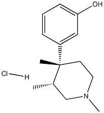 rel-1,3α*,4-トリメチル-4α*-(3-ヒドロキシフェニル)ピペリジン 化学構造式