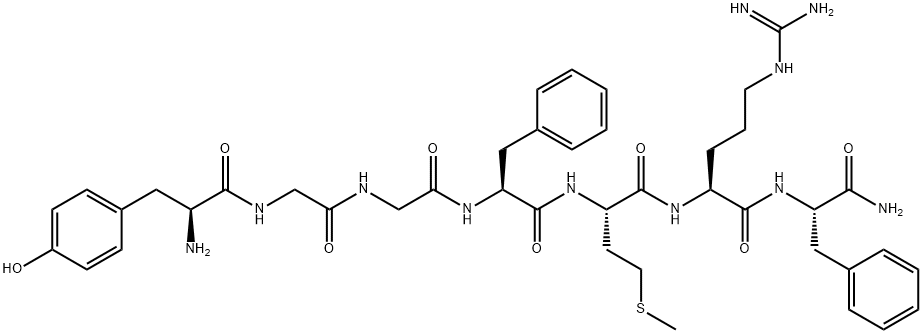 enkephalin-Met, Arg(6)-PheNH2(7)-, 78761-61-2, 结构式