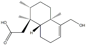 (1S,8aR)-5-Hydroxymethyl-1,2α,4aα-trimethyl-1,2,3,4,4a,7,8,8a-octahydro-1-naphthaleneacetic acid Struktur