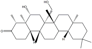 6β,27-Dihydroxy-D:A-friedooleanan-3-one Struktur