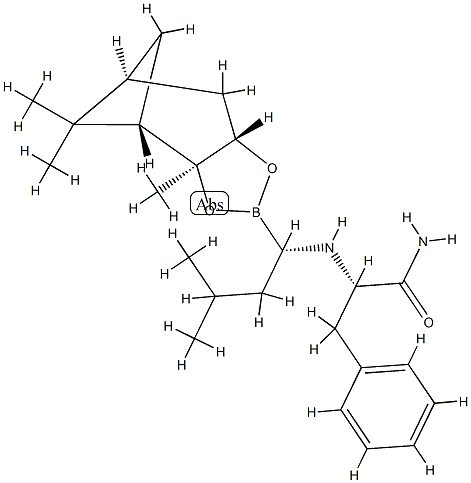 (IS,2S,3R,5S)-Pinanediol-L-phenylalanine-L-leucine boronate, HCl salt,789472-91-9,结构式
