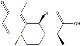 (1S,αS)-1,2,3,4,4a,7-ヘキサヒドロ-1β-ヒドロキシ-α,4aα,8-トリメチル-7-オキソナフタレン-2α-酢酸 化学構造式