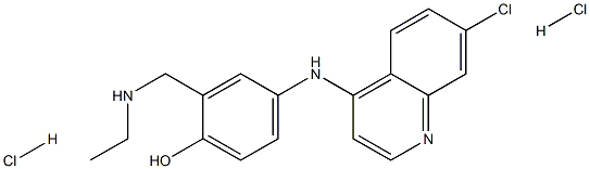 去乙基阿莫地喹盐酸盐,79049-30-2,结构式