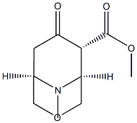 3-Oxa-9-azabicyclo[3.3.1]nonane-6-carboxylicacid,9-methyl-7-oxo-,methylester,(1R,5S,6R)-rel-(9CI) Struktur