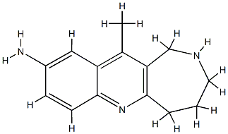 1H-Azepino[4,3-b]quinolin-9-amine,2,3,4,5-tetrahydro-11-methyl-(9CI) 化学構造式