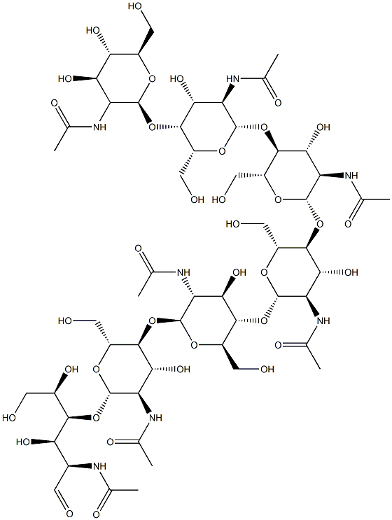 N-アセチルキトヘプタオース 化学構造式